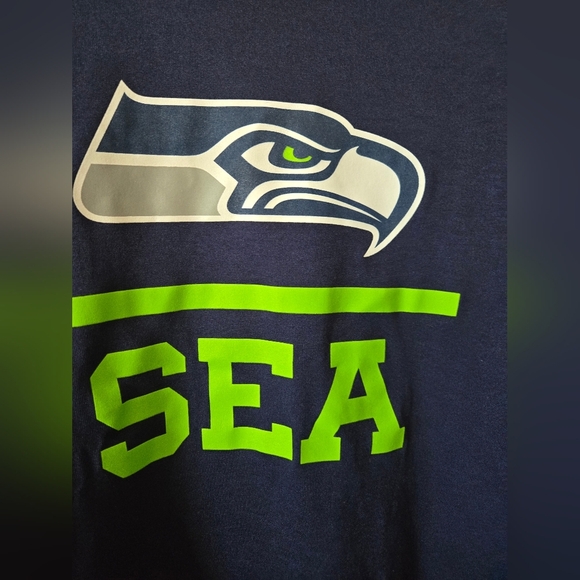 NFL Seattle Seahawks Navy Authentic Combine Long Sleeve Shirt.SIze 2XL - Picture 4 of 11